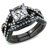 WildKlass Stainless Steel Ring IP Women AAA Grade CZ Clear-WildKlass Jewelry