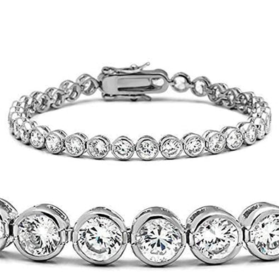 WildKlass Stainless Steel Western Bracelet Rhodium Women AAA Grade CZ Clear-WildKlass Jewelry