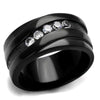 WildKlass Stainless Steel Ring IP Women AAA Grade CZ Clear-WildKlass Jewelry