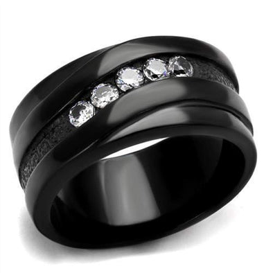 WildKlass Stainless Steel Ring IP Women AAA Grade CZ Clear-WildKlass Jewelry