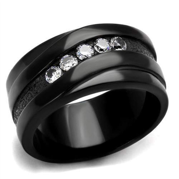WildKlass Stainless Steel Ring IP Women AAA Grade CZ Clear-WildKlass Jewelry