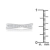 WildKlass 0.4ct CZ Rhodium Plated Intertwined Simple Ring-WildKlass Jewelry