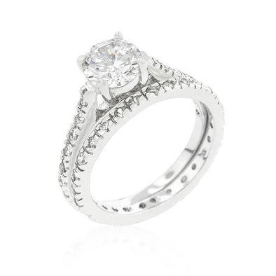 WildKlass Glistening Engagement Ring Set-WildKlass Jewelry