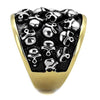 WildKlass Stainless Steel Ring Two-Tone IP Gold Men-WildKlass Jewelry