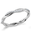 WildKlass Stainless Steel Ring High Polished Women AAA Grade CZ Clear-WildKlass Jewelry