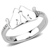 WildKlass Stainless Steel Ring No Plating Women AAA Grade CZ Clear-WildKlass Jewelry