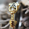 316L Stainless Steel Golden Key Seamless WildKlass Circular Ring/Cartilage Earring-WildKlass Jewelry