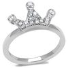 WildKlass Stainless Steel Ring High Polished Women AAA Grade CZ Clear-WildKlass Jewelry