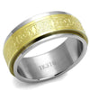WildKlass Stainless Steel Ring Two-Tone IP Gold Men-WildKlass Jewelry