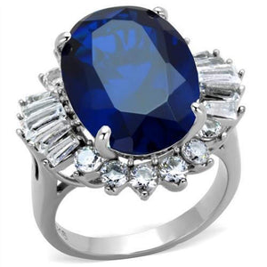 WildKlass WildKlass Stainless Steel Ring High Polished (no Plating) Women Synthetic London Blue-WildKlass Jewelry