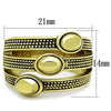 WildKlass Stainless Steel Ring IP Gold Women Epoxy Jet-WildKlass Jewelry