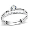 WildKlass Stainless Steel Ring High Polished Women AAA Grade CZ Clear-WildKlass Jewelry
