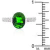 WildKlass Green Oval Cubic Zirconia Engagement Ring-WildKlass Jewelry