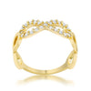 WildKlass 0.35ct CZ 14k Gold Plated Infinity Ring-WildKlass Jewelry