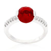 WildKlass Red Oval Cubic Zirconia Engagement Ring-WildKlass Jewelry