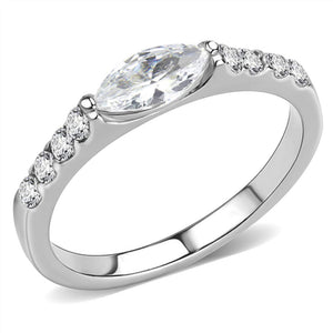 WildKlass Stainless Steel Ring No Plating Women AAA Grade CZ Clear-WildKlass Jewelry