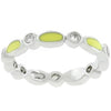 WildKlass Yellow Link Enamel Stacker Ring-WildKlass Jewelry