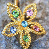 Gold Plated Fancy Multi-Jeweled Flower WildKlass Navel Ring-WildKlass Jewelry