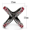 WildKlass Stainless Steel Ring IP Light Black (IP Gun) Women Top Grade Crystal Multi Color-WildKlass Jewelry
