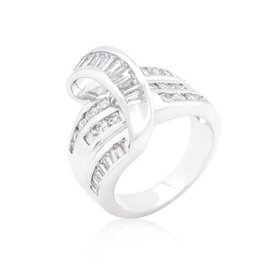WildKlass Channel Set Overlap Ring-WildKlass Jewelry