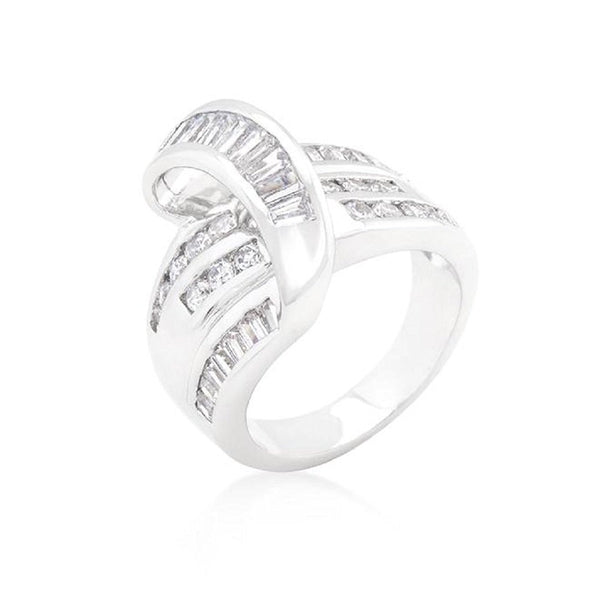 WildKlass Channel Set Overlap Ring-WildKlass Jewelry