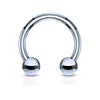 WildKlass Horseshoe/Circular Barbells Titanium IP Over 316L Surgical Stainless Steel-WildKlass Jewelry