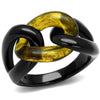 WildKlass Stainless Steel Ring IP Women Synthetic Topaz-WildKlass Jewelry