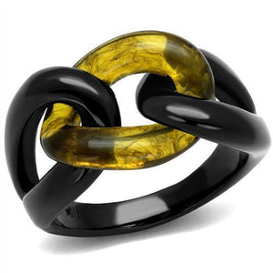 WildKlass Stainless Steel Ring IP Women Synthetic Topaz-WildKlass Jewelry