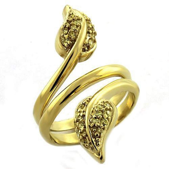 WildKlass 925 Sterling Silver Ring Gold Women AAA Grade CZ Clear-WildKlass Jewelry