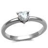 WildKlass Stainless Steel Ring High Polished Women AAA Grade CZ Clear-WildKlass Jewelry