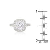 WildKlass Halo Style Cushion Cut Engagement Ring-WildKlass Jewelry