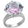 WildKlass Stainless Steel Ring High Polished (no Plating) Women AAA Grade CZ Multi Color-WildKlass Jewelry