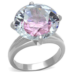 WildKlass Stainless Steel Ring High Polished (no Plating) Women AAA Grade CZ Multi Color-WildKlass Jewelry