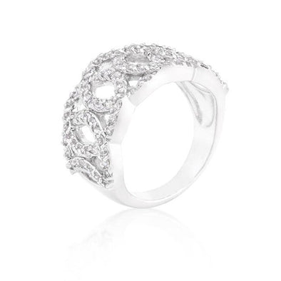WildKlass Cubic Zirconia Circular Ring-WildKlass Jewelry