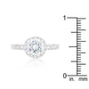 WildKlass Solitaire Engagement Ring With Pave Halo-WildKlass Jewelry