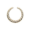 Golden Rope Textured WildKlass Septum Retainer Ring-WildKlass Jewelry