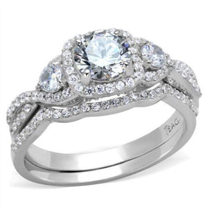 WildKlass 925 Sterling Silver Ring Rhodium Women AAA Grade CZ Clear-WildKlass Jewelry
