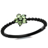 WildKlass Stainless Steel Ring IP Black Women Top Grade Crystal Peridot-WildKlass Jewelry