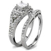 WildKlass Stainless Steel Ring High Polished Women AAA Grade CZ Clear-WildKlass Jewelry