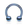 WildKlass Horseshoe/Circular Barbells Titanium IP Over 316L Surgical Stainless Steel-WildKlass Jewelry