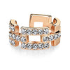Square Links Paved CZ Non-Piercing WildKlass Ear Cuff-WildKlass Jewelry