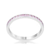 WildKlass 0.5ct Pink CZ Stainless Steel Eternity Band-WildKlass Jewelry