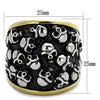 WildKlass Stainless Steel Ring Two-Tone IP Gold Men-WildKlass Jewelry