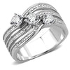 WildKlass Stainless Steel Ring High Polished Women AAA Grade CZ Clear-WildKlass Jewelry