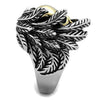 WildKlass Stainless Steel Ring Two-Tone IP Gold Men-WildKlass Jewelry
