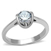 WildKlass Stainless Steel Ring High Polished (no Plating) Women AAA Grade CZ Clear-WildKlass Jewelry