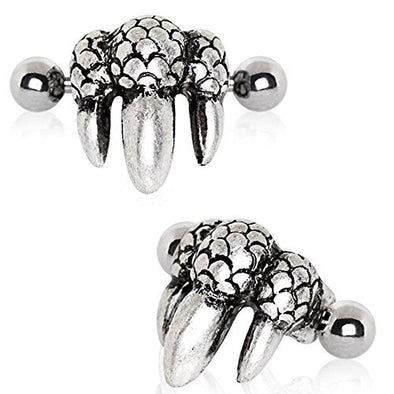 316L Stainless Steel Dragon's Claw WildKlass Cartilage Ear Cuff Earring-WildKlass Jewelry