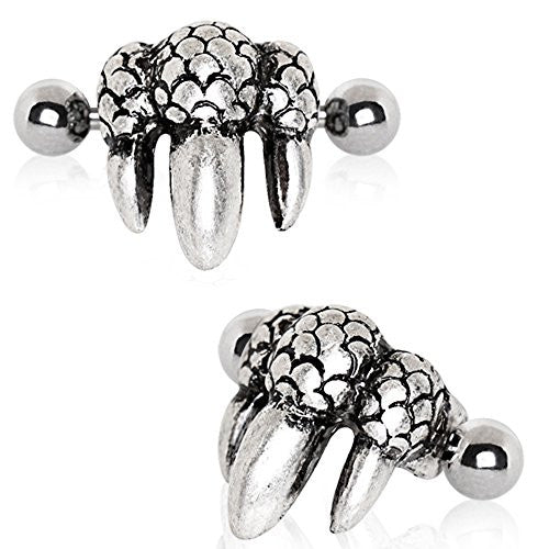 316L Stainless Steel Dragon's Claw WildKlass Cartilage Ear Cuff Earring-WildKlass Jewelry