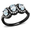 WildKlass Stainless Steel Ring IP Women AAA Grade CZ Sea Blue-WildKlass Jewelry