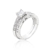 WildKlass Princess Cut Filigree Bridal Ring Set-WildKlass Jewelry